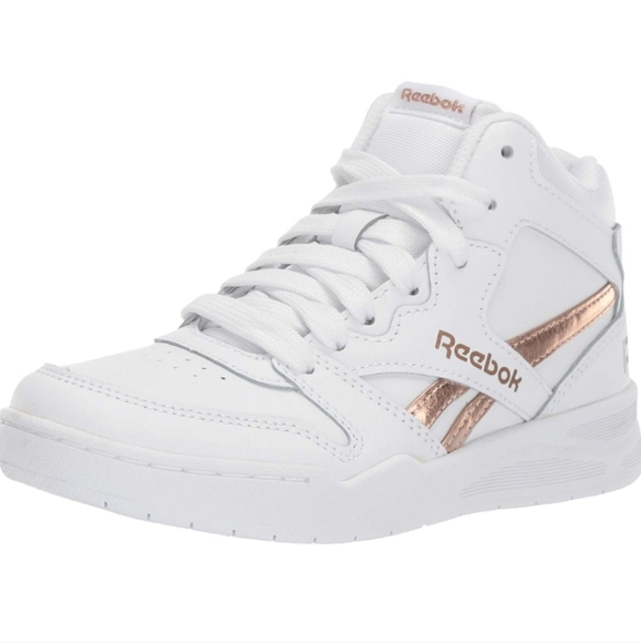 Reebok Other - Reebok unisex-child Bb4500 CourtBasketball Sneakers high tops white & rose gold